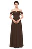ColsBM Lydia Copper Bridesmaid Dresses Sweetheart A-line Floor Length Modern Ruching Short Sleeve