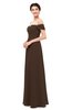 ColsBM Lydia Copper Bridesmaid Dresses Sweetheart A-line Floor Length Modern Ruching Short Sleeve