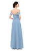 ColsBM Lydia Dusty Blue Bridesmaid Dresses Sweetheart A-line Floor Length Modern Ruching Short Sleeve