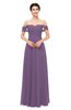 ColsBM Lydia Eggplant Bridesmaid Dresses Sweetheart A-line Floor Length Modern Ruching Short Sleeve