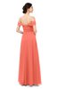 ColsBM Lydia Fusion Coral Bridesmaid Dresses Sweetheart A-line Floor Length Modern Ruching Short Sleeve