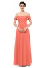 ColsBM Lydia Fusion Coral Bridesmaid Dresses Sweetheart A-line Floor Length Modern Ruching Short Sleeve