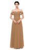 ColsBM Lydia Light Brown Bridesmaid Dresses Sweetheart A-line Floor Length Modern Ruching Short Sleeve