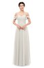 ColsBM Lydia Off White Bridesmaid Dresses Sweetheart A-line Floor Length Modern Ruching Short Sleeve