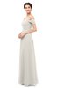 ColsBM Lydia Off White Bridesmaid Dresses Sweetheart A-line Floor Length Modern Ruching Short Sleeve
