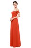 ColsBM Lydia Persimmon Bridesmaid Dresses Sweetheart A-line Floor Length Modern Ruching Short Sleeve