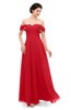 ColsBM Lydia Red Bridesmaid Dresses Sweetheart A-line Floor Length Modern Ruching Short Sleeve