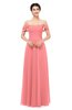 ColsBM Lydia Shell Pink Bridesmaid Dresses Sweetheart A-line Floor Length Modern Ruching Short Sleeve
