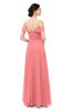 ColsBM Lydia Shell Pink Bridesmaid Dresses Sweetheart A-line Floor Length Modern Ruching Short Sleeve