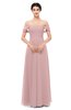 ColsBM Lydia Silver Pink Bridesmaid Dresses Sweetheart A-line Floor Length Modern Ruching Short Sleeve