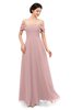 ColsBM Lydia Silver Pink Bridesmaid Dresses Sweetheart A-line Floor Length Modern Ruching Short Sleeve