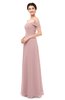 ColsBM Lydia Silver Pink Bridesmaid Dresses Sweetheart A-line Floor Length Modern Ruching Short Sleeve