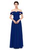 ColsBM Lydia Sodalite Blue Bridesmaid Dresses Sweetheart A-line Floor Length Modern Ruching Short Sleeve
