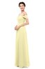 ColsBM Lydia Soft Yellow Bridesmaid Dresses Sweetheart A-line Floor Length Modern Ruching Short Sleeve
