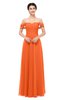 ColsBM Lydia Tangerine Bridesmaid Dresses Sweetheart A-line Floor Length Modern Ruching Short Sleeve