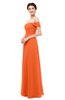 ColsBM Lydia Tangerine Bridesmaid Dresses Sweetheart A-line Floor Length Modern Ruching Short Sleeve