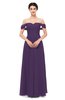 ColsBM Lydia Violet Bridesmaid Dresses Sweetheart A-line Floor Length Modern Ruching Short Sleeve