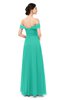 ColsBM Lydia Viridian Green Bridesmaid Dresses Sweetheart A-line Floor Length Modern Ruching Short Sleeve