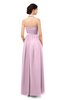ColsBM Marley Baby Pink Bridesmaid Dresses Floor Length Illusion Sleeveless Ruching Romantic A-line
