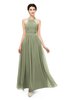 ColsBM Marley Bog Bridesmaid Dresses Floor Length Illusion Sleeveless Ruching Romantic A-line