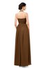 ColsBM Marley Brown Bridesmaid Dresses Floor Length Illusion Sleeveless Ruching Romantic A-line
