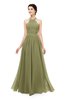 ColsBM Marley Cedar Bridesmaid Dresses Floor Length Illusion Sleeveless Ruching Romantic A-line