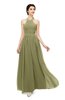ColsBM Marley Cedar Bridesmaid Dresses Floor Length Illusion Sleeveless Ruching Romantic A-line