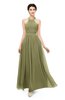 ColsBM Marley Cedar Bridesmaid Dresses Floor Length Illusion Sleeveless Ruching Romantic A-line