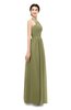 ColsBM Marley Cedar Bridesmaid Dresses Floor Length Illusion Sleeveless Ruching Romantic A-line