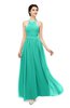ColsBM Marley Ceramic Bridesmaid Dresses Floor Length Illusion Sleeveless Ruching Romantic A-line