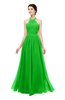 ColsBM Marley Classic Green Bridesmaid Dresses Floor Length Illusion Sleeveless Ruching Romantic A-line