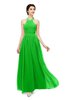 ColsBM Marley Classic Green Bridesmaid Dresses Floor Length Illusion Sleeveless Ruching Romantic A-line