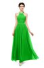 ColsBM Marley Classic Green Bridesmaid Dresses Floor Length Illusion Sleeveless Ruching Romantic A-line