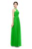 ColsBM Marley Classic Green Bridesmaid Dresses Floor Length Illusion Sleeveless Ruching Romantic A-line