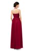 ColsBM Marley Dark Red Bridesmaid Dresses Floor Length Illusion Sleeveless Ruching Romantic A-line
