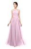 ColsBM Marley Fairy Tale Bridesmaid Dresses Floor Length Illusion Sleeveless Ruching Romantic A-line