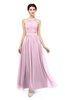 ColsBM Marley Fairy Tale Bridesmaid Dresses Floor Length Illusion Sleeveless Ruching Romantic A-line