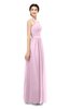 ColsBM Marley Fairy Tale Bridesmaid Dresses Floor Length Illusion Sleeveless Ruching Romantic A-line