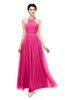 ColsBM Marley Fandango Pink Bridesmaid Dresses Floor Length Illusion Sleeveless Ruching Romantic A-line