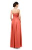 ColsBM Marley Fusion Coral Bridesmaid Dresses Floor Length Illusion Sleeveless Ruching Romantic A-line