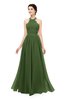 ColsBM Marley Garden Green Bridesmaid Dresses Floor Length Illusion Sleeveless Ruching Romantic A-line