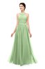 ColsBM Marley Gleam Bridesmaid Dresses Floor Length Illusion Sleeveless Ruching Romantic A-line