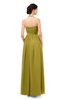 ColsBM Marley Golden Olive Bridesmaid Dresses Floor Length Illusion Sleeveless Ruching Romantic A-line