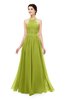 ColsBM Marley Green Oasis Bridesmaid Dresses Floor Length Illusion Sleeveless Ruching Romantic A-line