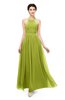 ColsBM Marley Green Oasis Bridesmaid Dresses Floor Length Illusion Sleeveless Ruching Romantic A-line