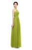 ColsBM Marley Green Oasis Bridesmaid Dresses Floor Length Illusion Sleeveless Ruching Romantic A-line