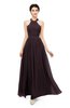ColsBM Marley Italian Plum Bridesmaid Dresses Floor Length Illusion Sleeveless Ruching Romantic A-line