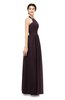 ColsBM Marley Italian Plum Bridesmaid Dresses Floor Length Illusion Sleeveless Ruching Romantic A-line