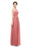 ColsBM Marley Lantana Bridesmaid Dresses Floor Length Illusion Sleeveless Ruching Romantic A-line