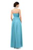 ColsBM Marley Light Blue Bridesmaid Dresses Floor Length Illusion Sleeveless Ruching Romantic A-line